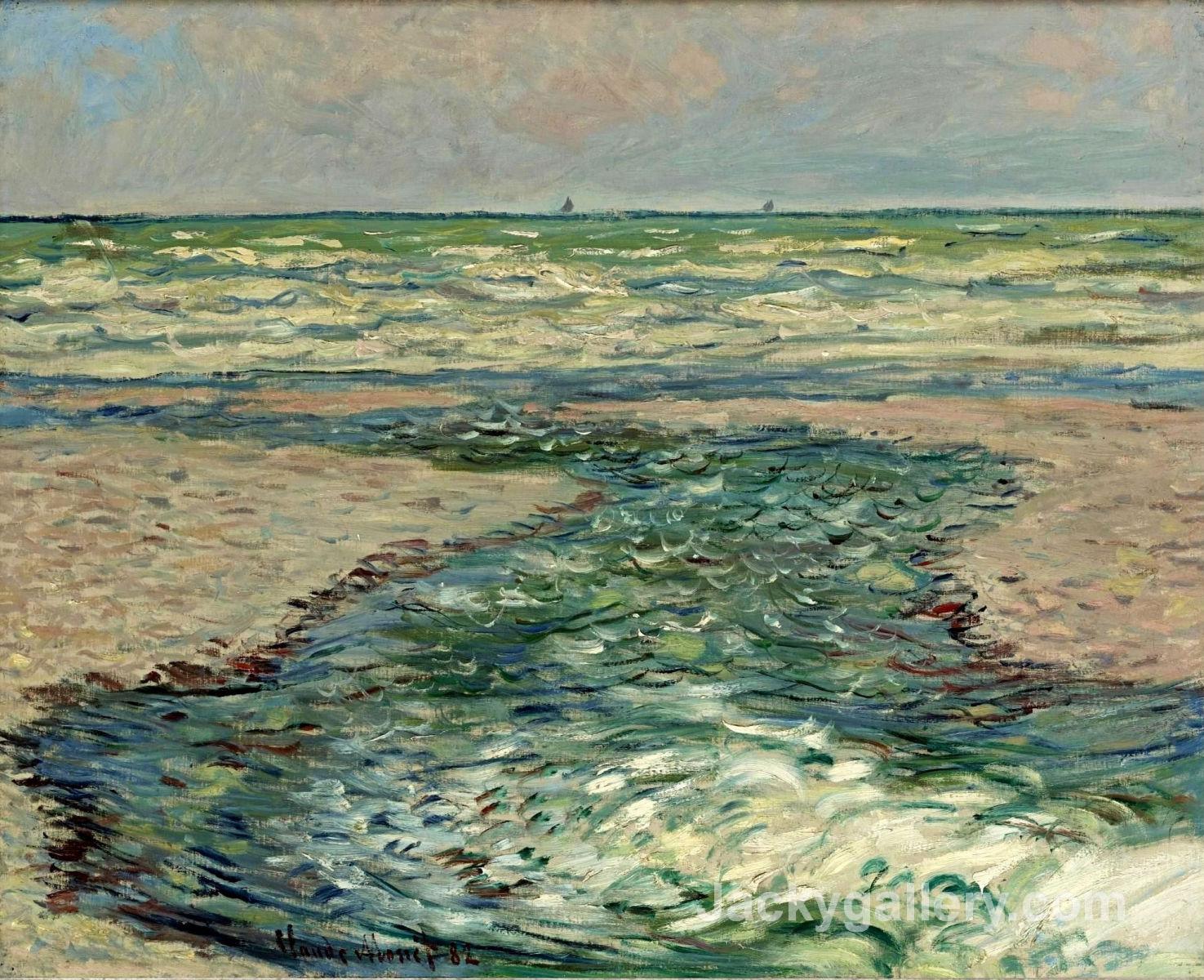 The Seacoast of Pourville, Low Tide by Claude Monet paintings reproduction